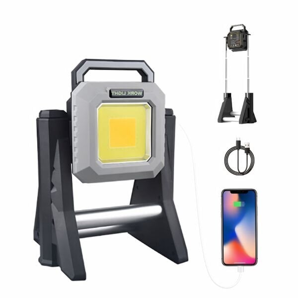 10000mAh Powerbank Özellikli - 105cm Ayarlanabilir Kamp Lambası - 3000 Lümen Kırmızı Işık Modlu