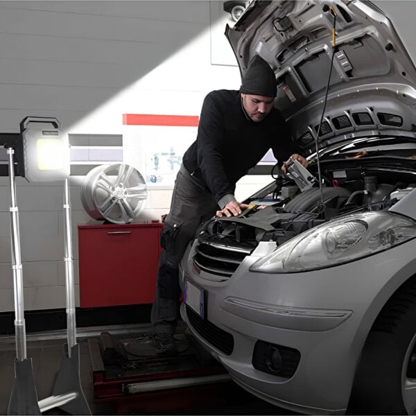 10000mAh Powerbank Özellikli - 105cm Ayarlanabilir Kamp Lambası - 3000 Lümen Kırmızı Işık Modlu