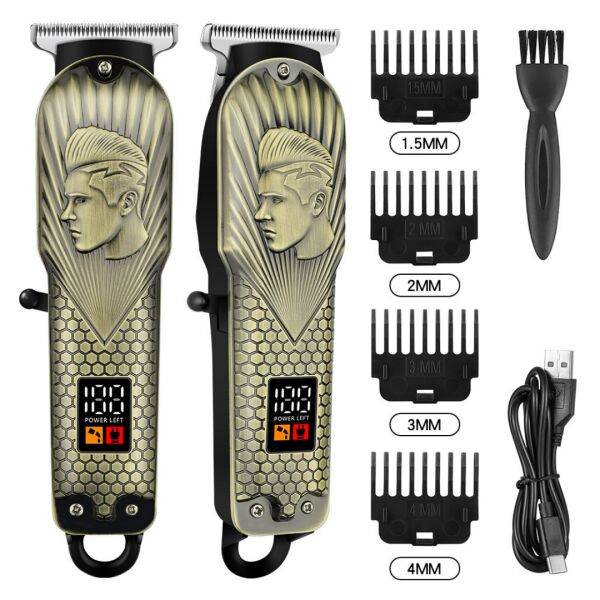 Dearling RF-1874 Profesyonel Dijital Ekranlı Şarjlı Saç Sakal Kesme ve Ense Tıraş Makinesi - T-Bıçak Tasarım