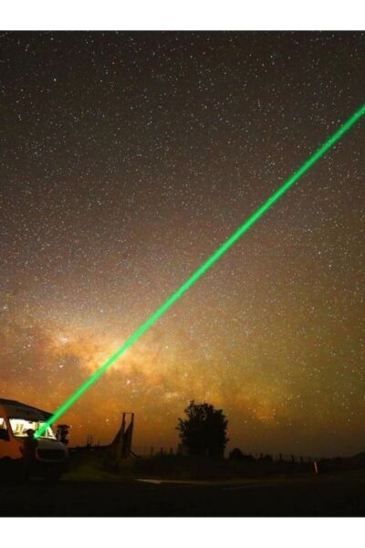 Profesyonel Yeşil Lazer - 10 KM Menzilli, USB Şarjlı, Yıldız Başlıklı Astronomi ve Kamp Lazeri