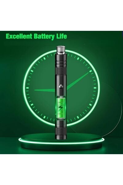 Profesyonel Yeşil Lazer - 10 KM Menzilli, USB Şarjlı, Yıldız Başlıklı Astronomi ve Kamp Lazeri