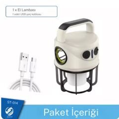 3 farklı moda sahip kamp lambası masa lambası