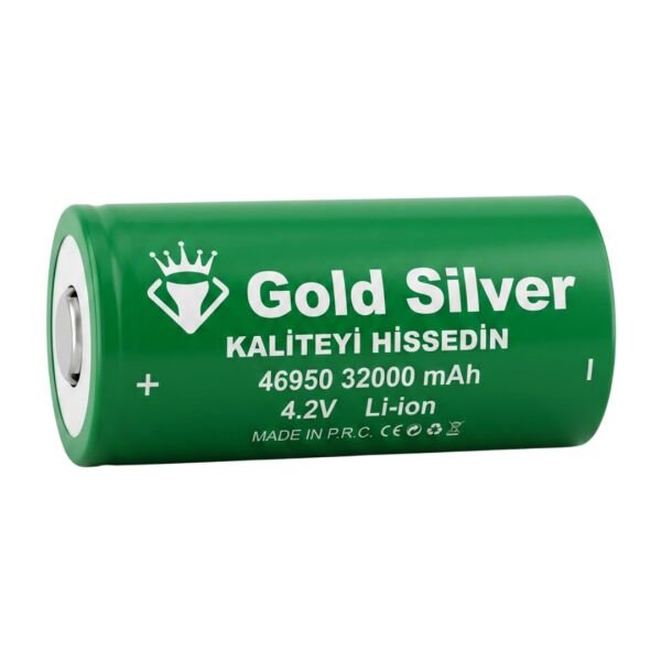 Gold Silver 46950 Şarj Edilebilir Li-ion Pil - 32000 mAh 4.2V (Yüksek Kapasite)