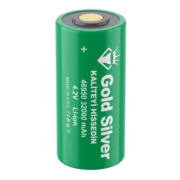 Gold Silver 46950 Şarj Edilebilir Li-ion Pil - 32000 mAh 4.2V (Yüksek Kapasite)