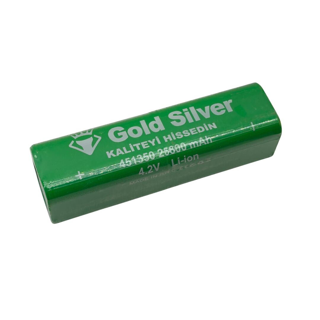 Gold Silver 451350 4.2V 25600 mAh Li-ion Şarj Edilebilir El Feneri ve Işıldak Pili (13.2 cm)