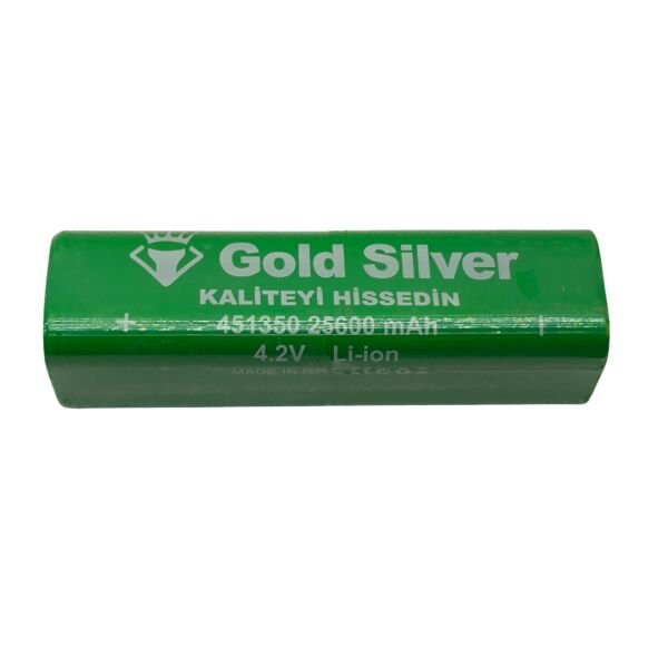 Gold Silver 451350 4.2V 25600 mAh Li-ion Şarj Edilebilir El Feneri ve Işıldak Pili (13.2 cm)