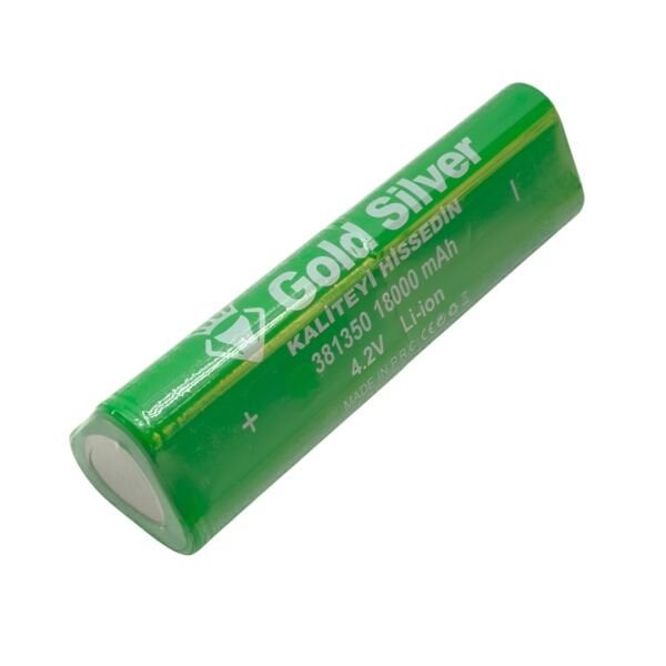 Gold Silver 381350 4.2V 18000 mAh Li-ion Şarj Edilebilir Üçgen El Feneri Pili (13 cm - 280g)