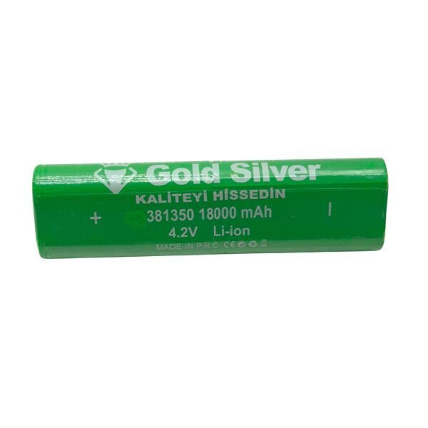 Gold Silver 381350 4.2V 18000 mAh Li-ion Şarj Edilebilir Üçgen El Feneri Pili (13 cm - 280g)