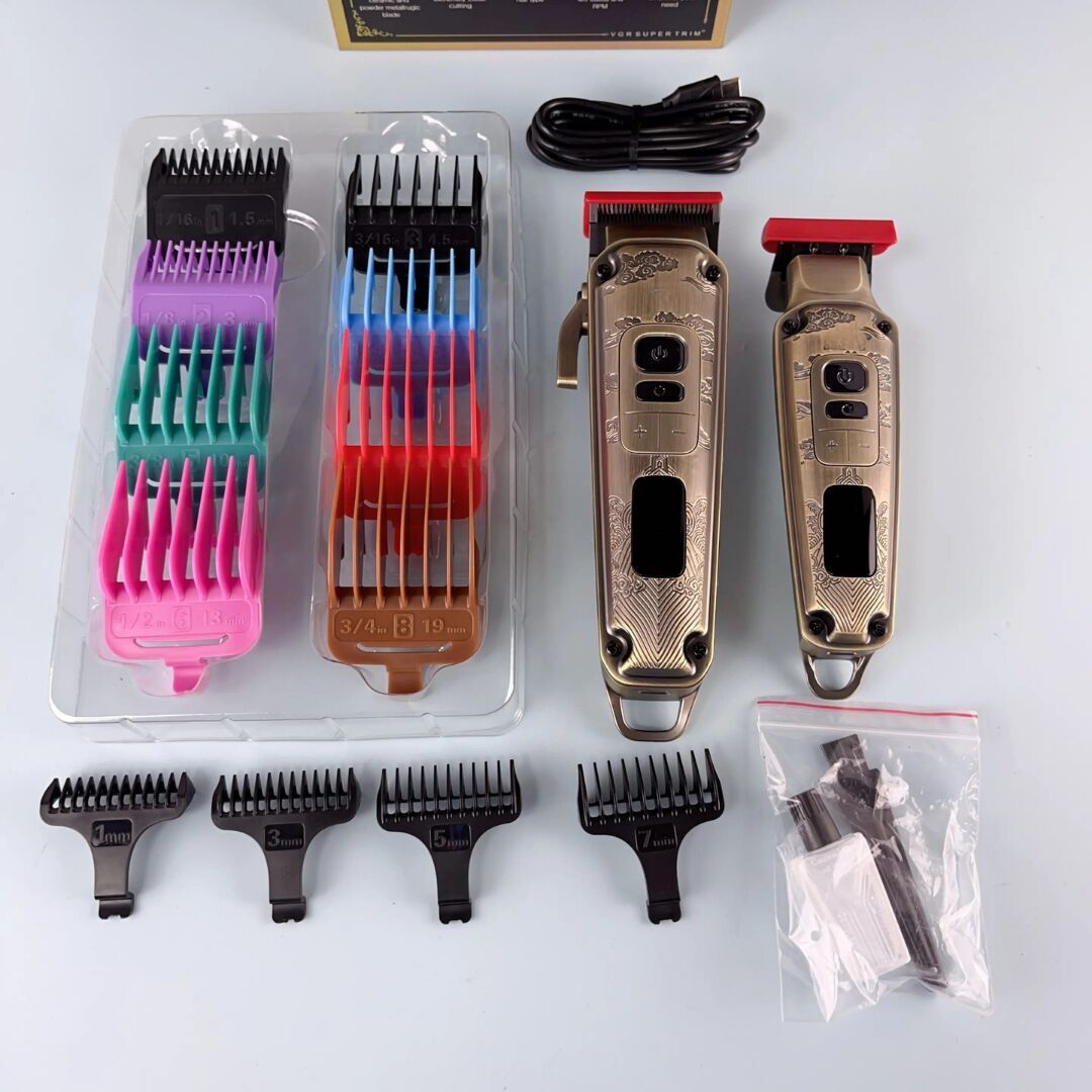Orijinal VGR V-643 profesyonel saç düzeltici erkekler için Set elektrikli yıkanabilir sakal saç kesme şarj edilebilir kesimi makinesi