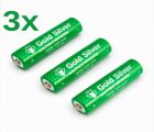 Gold Silver 18650 El Feneri ve Kafa Lambası İçin Şarj Edilebilir Li-ion Pil - 3200 mAh 4.2V (3 Adet)