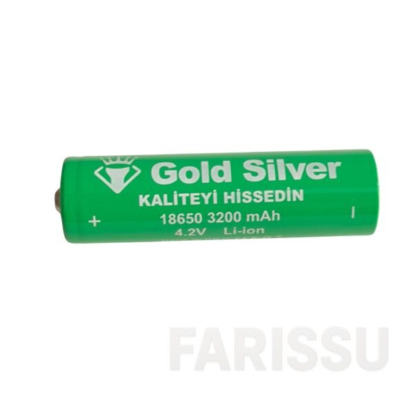 Gold Silver 18650 El Feneri ve Kafa Lambası İçin Şarj Edilebilir Li-ion Pil - 3200 mAh 4.2V (5 Adet)
