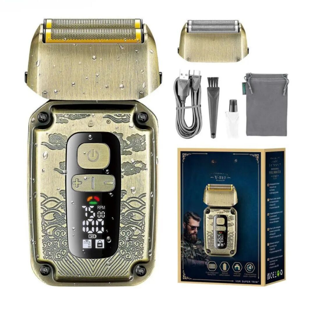 yıkanabilir IPX6 şarj edilebilir profesyonel elektrikli folyo tıraş makinesi saç düzeltici ile erkekler için