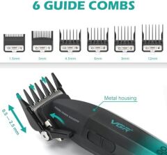 VGR saç kesme profesyonel saç düzeltici elektrikli kesme akülü saç kesme makinesi 9000RPM giyotin Clipper erkekler için V-003 mavisiyah