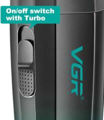 VGR saç kesme profesyonel saç düzeltici elektrikli kesme akülü saç kesme makinesi 9000RPM giyotin Clipper erkekler için V-003 mavisiyah