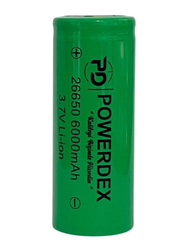26650 3.7V 6000 Mah Li-Ion Şarjlı Pil