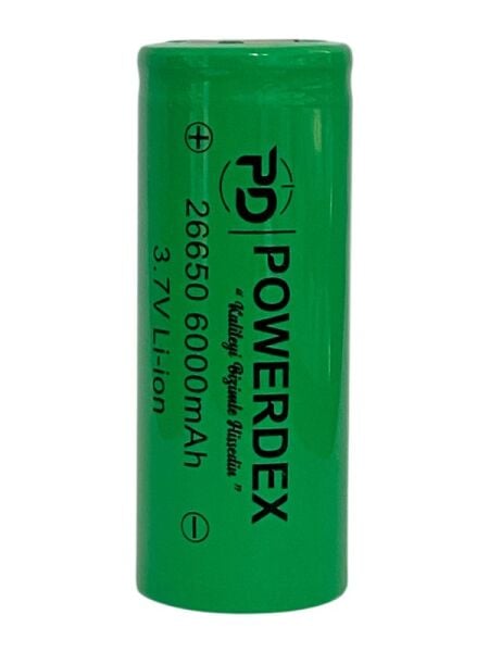 26650 3.7V 6000 Mah Li-Ion Şarjlı Pil