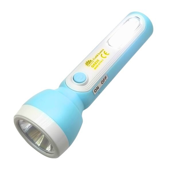 Gold Ka ma GK835 Şarj Edilebilir 2 Modlu LED El Feneri - 1 Ön Spot LED + 1 Yan COB LED Işıklı Kamp ve Ev Feneri (15 cm)