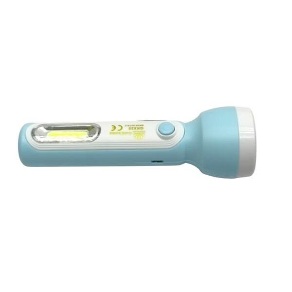 Gold Ka ma GK835 Şarj Edilebilir 2 Modlu LED El Feneri - 1 Ön Spot LED + 1 Yan COB LED Işıklı Kamp ve Ev Feneri (15 cm)