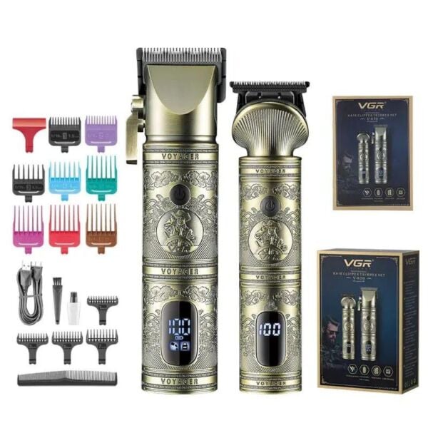 Vgr V-670 Metal saç kesim makinesi  profesyonel saç sakal berber seti