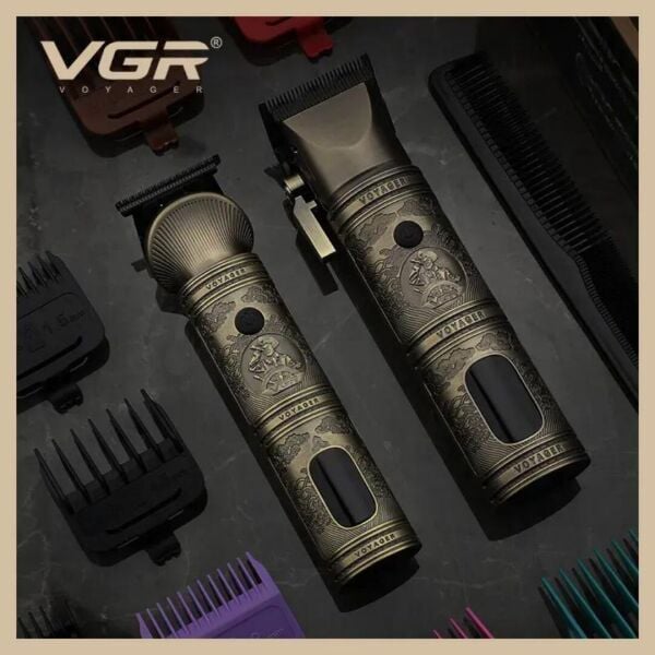 Vgr V-670 Metal saç kesim makinesi  profesyonel saç sakal berber seti