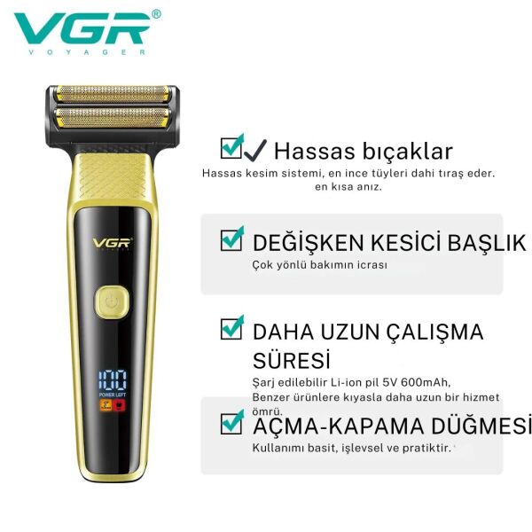 VGR V-366 Bakım Seti Burun Kılı Kesme Profesyonel Erkek Bakım Seti