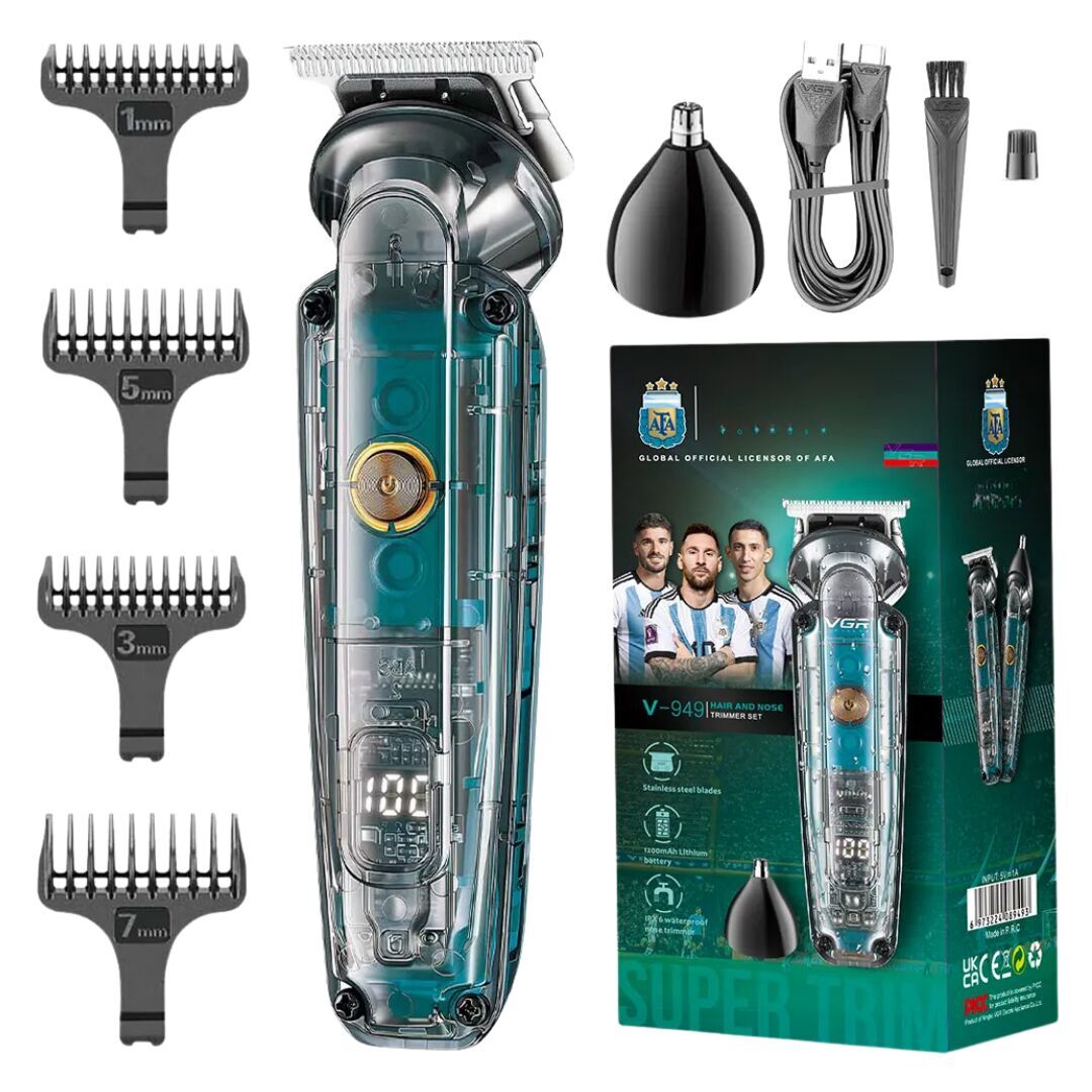 VGR V-949 Şarjlı IPX6 Su Geçirmez Profesyonel Saç sakal burun kulak  Kesme Makinesi