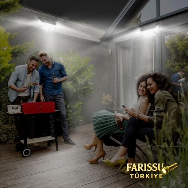100 LED Solar Hareket Sensörlü Dış Mekan Bahçe Lambası (9 Adet)