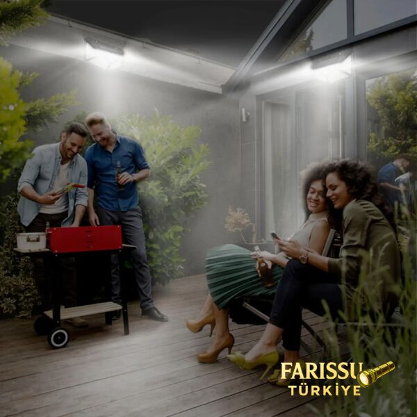 100 LED Solar Hareket Sensörlü Dış Mekan Bahçe Lambası (5 Adet)