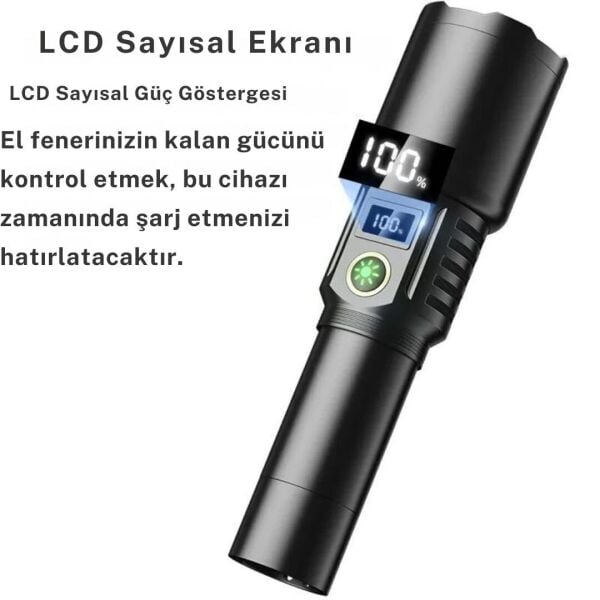 or-508-tg  100w 1000 lümen Ledli zomlu  Uzun Menzil Kamp El Feneri polis feneri