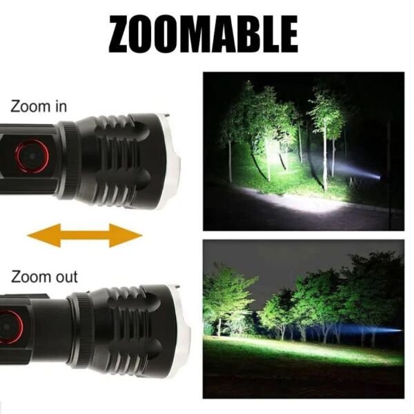 OR-2304-TG Zoomlu El Feneri - 6000K Gün Işığı, 100W Güç, 1000 Metre Işık Mesafesi