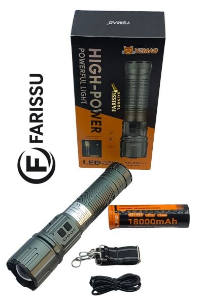 YEMAO YM-G920-2 80W 8000 Lümen Şarjlı LED El Feneri