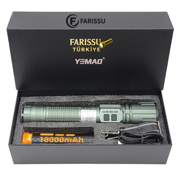 YEMAO YM-G920-2 80W 8000 Lümen Şarjlı LED El Feneri