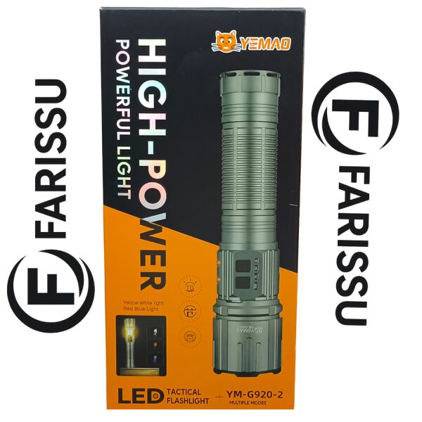 YEMAO YM-G920-2 80W 8000 Lümen Şarjlı LED El Feneri