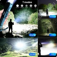 ONELIGHT Yüksek Performanslı 7 Modlu Şarj Edilebilir El Feneri