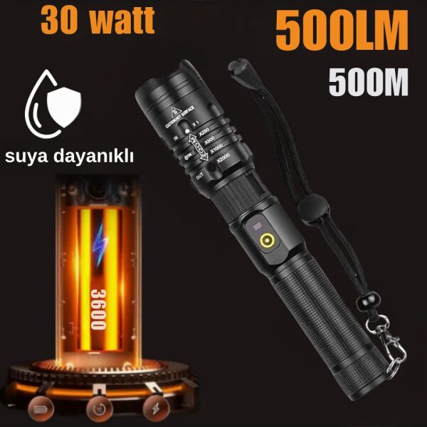 ONELİGHT zomlu flaşörlü full metal tasarım el feneri