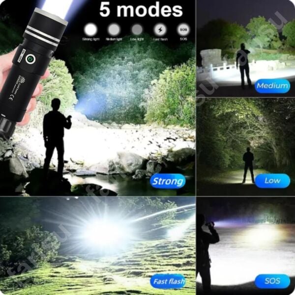 Gold Kama ultra güçlü 100 watt full metal tasarım el feneri