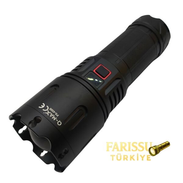 PS-4500 Profesyonel Lazer El Feneri - 190W 19000 Lümen Uzun Menzilli Şarj Edilebilir 32000 mAh)