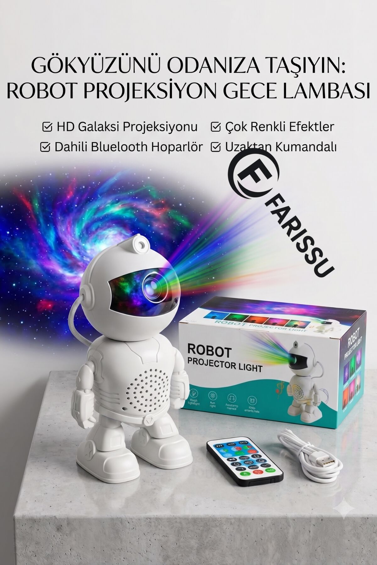 Gökyüzünü Odanıza Taşıyın: Robot Projeksiyon Gece Lambası (XL-737)