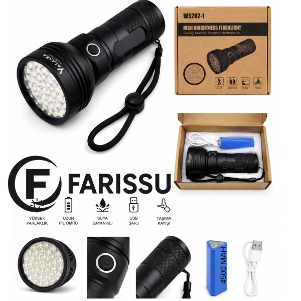 W5202-1 Yüksek Parlaklıklı Çok Fonksiyonlu El Feneri