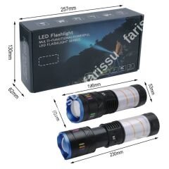 800 Lümen Gücünde Şarjlı El Feneri – Karanlıkta Tek İhtiyacınız