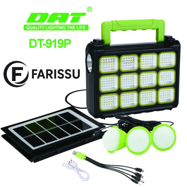 DT-919P Bluetooth ve Radyolu Solar Kamp Lambası ve Aydınlatma Kiti