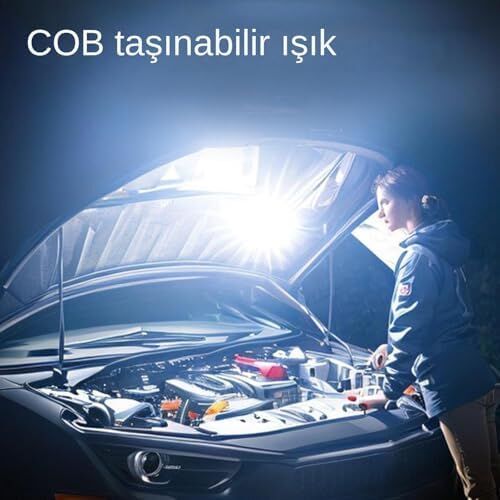 Manyetik Şarjlı Taşınabilir Üçgen Anahtarlık Işığı | 500 mAh Çok Fonksiyonlu Çalışma Lambası