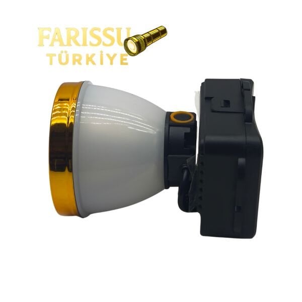 Gold Silver Güneş Enerjili Solar Şarjlı Kafa Lambası 60W LED 1 KM Menzilli Avcı Kamp Feneri 18650 Pilli