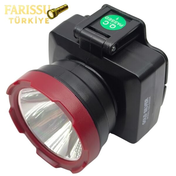Gold Silver GS-5032A 5W Şarj Edilebilir LED Kafa Feneri Lambası - 600 Metre Uzun Menzilli