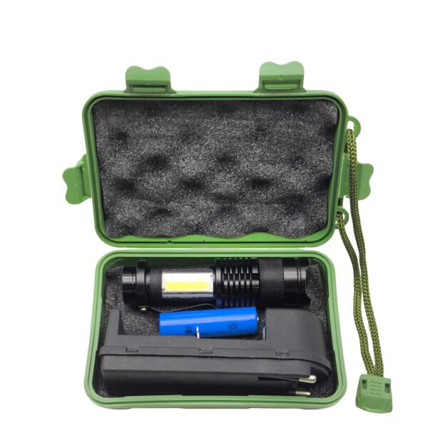 Power Style 500 Lümen Zoomlu Şarjlı El Feneri - 4 Modlu Yan COB Aydınlatmalı Set