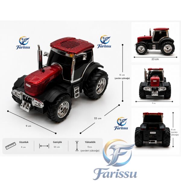 Gold Silver GS-1395 Traktör Görünümlü Bluetooth Hoparlör – 15W Güçlü Ses, FM Radyo, USB ve TF Kart Destekli