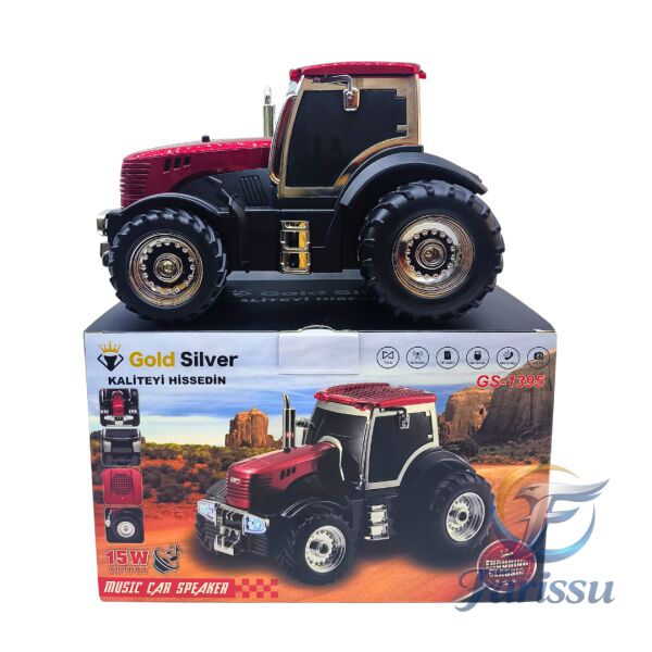 Gold Silver GS-1395 Traktör Görünümlü Bluetooth Hoparlör – 15W Güçlü Ses, FM Radyo, USB ve TF Kart Destekli