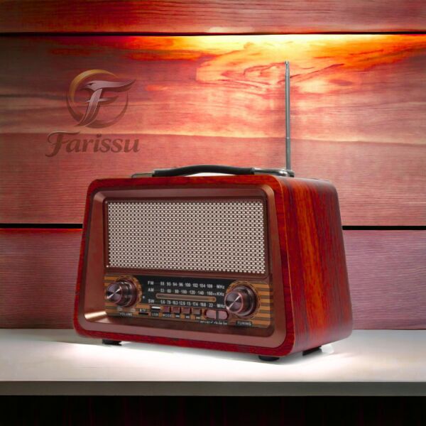 GS-1340 Nostaljik Bluetooth Radyo – MDF Gövde, FM/AM/SW, USB/TF, 1+1 YEDEK BATARYA HEDİYELİ