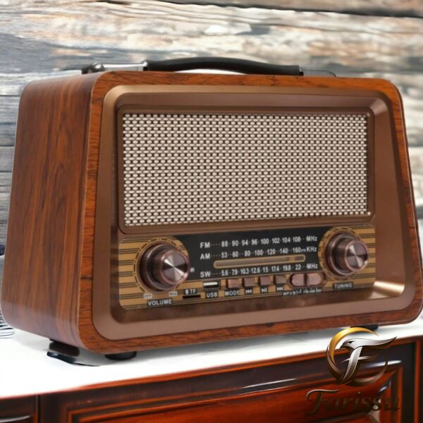 GS-1340 Nostaljik Bluetooth Radyo – MDF Gövde, FM/AM/SW, USB/TF, 1+1 YEDEK BATARYA HEDİYELİ