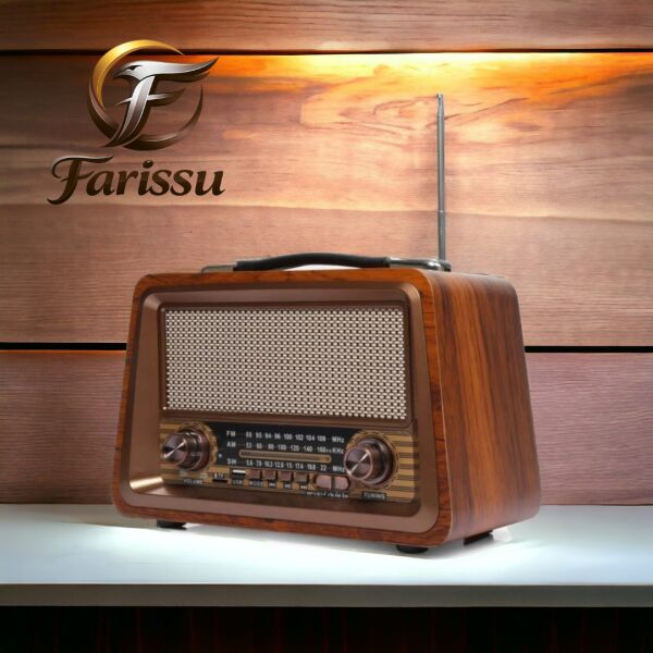 GS-1340 Nostaljik Bluetooth Radyo – MDF Gövde, FM/AM/SW, USB/TF, 1+1 YEDEK BATARYA HEDİYELİ